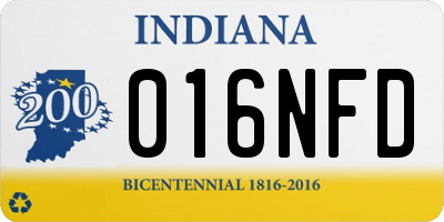 IN license plate 016NFD