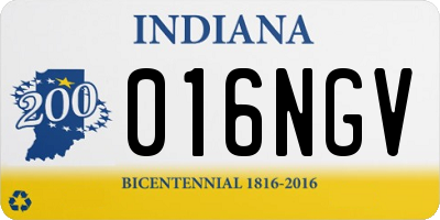 IN license plate 016NGV