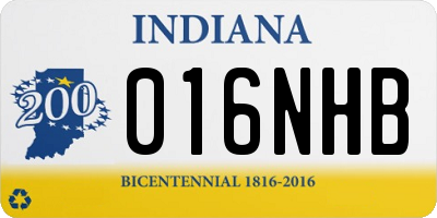 IN license plate 016NHB