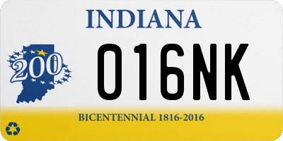 IN license plate 016NK