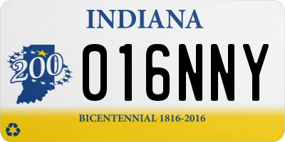 IN license plate 016NNY