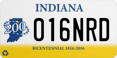 IN license plate 016NRD
