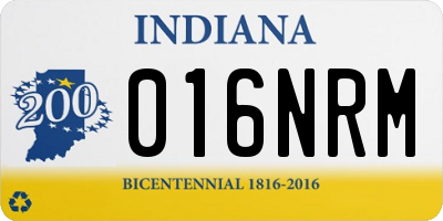IN license plate 016NRM