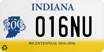 IN license plate 016NU