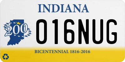 IN license plate 016NUG