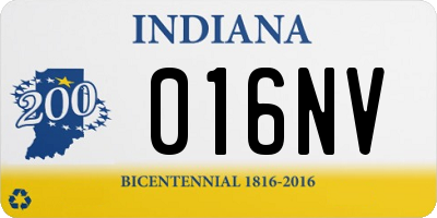 IN license plate 016NV