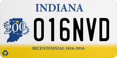IN license plate 016NVD