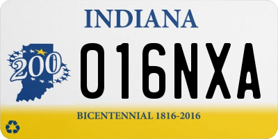 IN license plate 016NXA