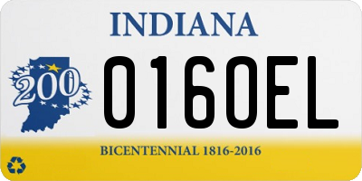 IN license plate 016OEL