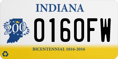 IN license plate 016OFW