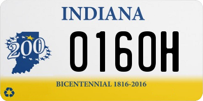 IN license plate 016OH