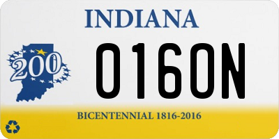 IN license plate 016ON