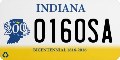 IN license plate 016OSA