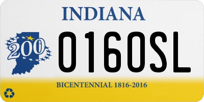 IN license plate 016OSL