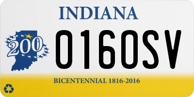 IN license plate 016OSV