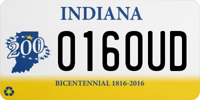 IN license plate 016OUD