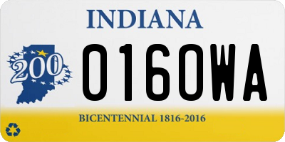 IN license plate 016OWA