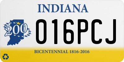 IN license plate 016PCJ