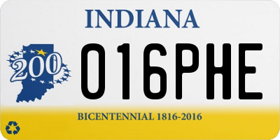 IN license plate 016PHE
