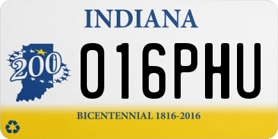 IN license plate 016PHU