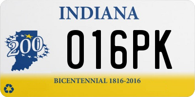 IN license plate 016PK