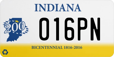 IN license plate 016PN