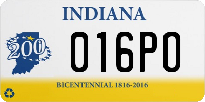 IN license plate 016PO