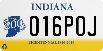 IN license plate 016POJ