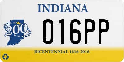 IN license plate 016PP