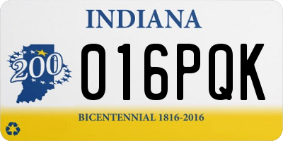 IN license plate 016PQK