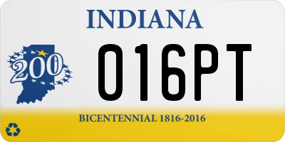 IN license plate 016PT