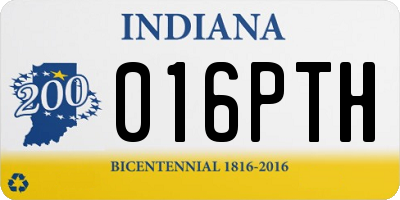 IN license plate 016PTH