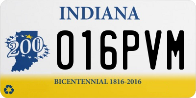 IN license plate 016PVM