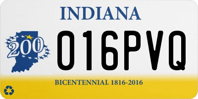 IN license plate 016PVQ