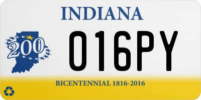 IN license plate 016PY