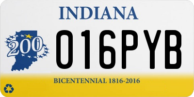 IN license plate 016PYB
