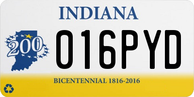 IN license plate 016PYD