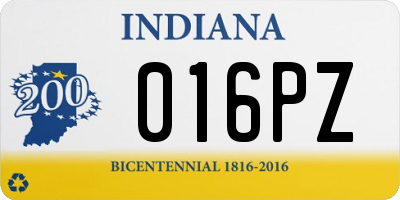IN license plate 016PZ