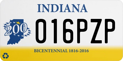 IN license plate 016PZP