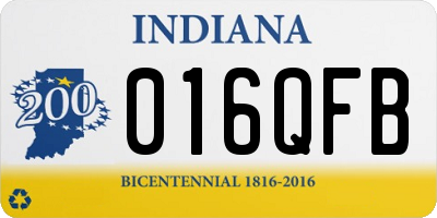 IN license plate 016QFB