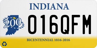IN license plate 016QFM