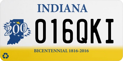 IN license plate 016QKI