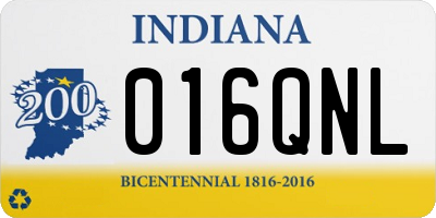 IN license plate 016QNL