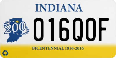 IN license plate 016QOF