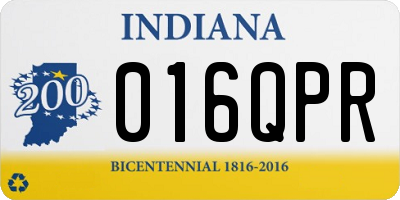 IN license plate 016QPR