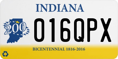 IN license plate 016QPX