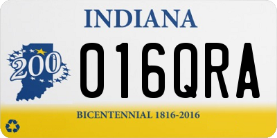 IN license plate 016QRA