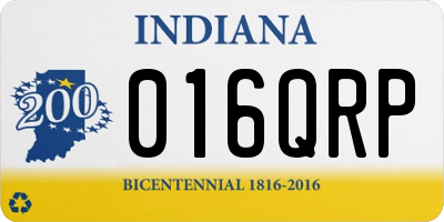 IN license plate 016QRP