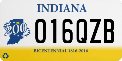 IN license plate 016QZB