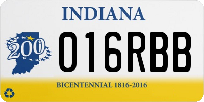 IN license plate 016RBB